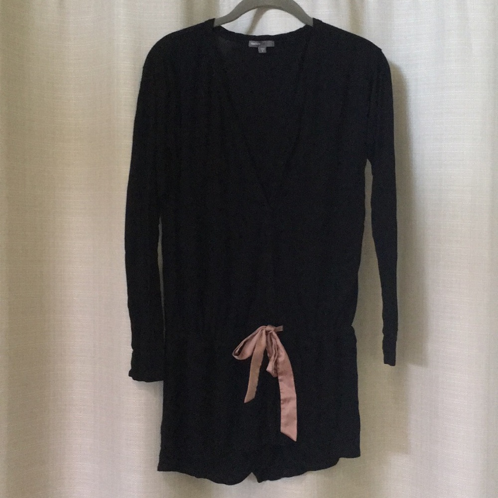 Romper Pajamas V-neck Shorts w/ Satin Drawstring